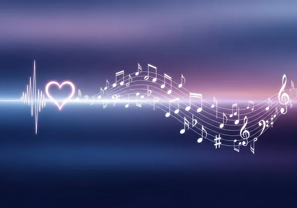 El ritmo como el latido del corazón de la música, notas formando un pulso constante