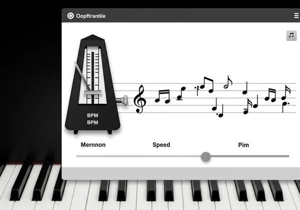 Digital metronome and speed adjustment for piano practice
